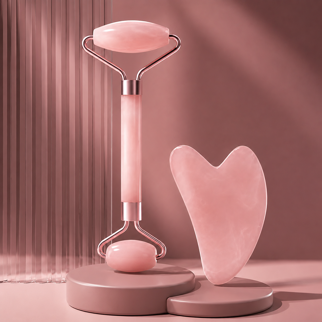 SÜRA GlowRoller Rose Quartz Set VIP